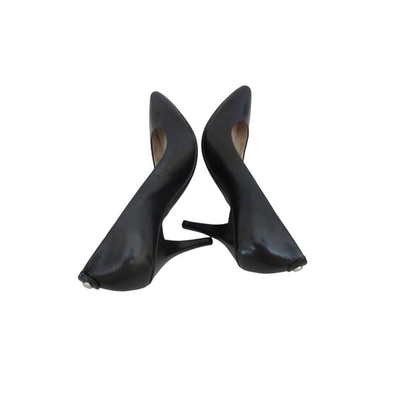 Michael Kors Black Classic Leather Stiletto Pointed Toe Heels Size 6M - Picture 5 of 6